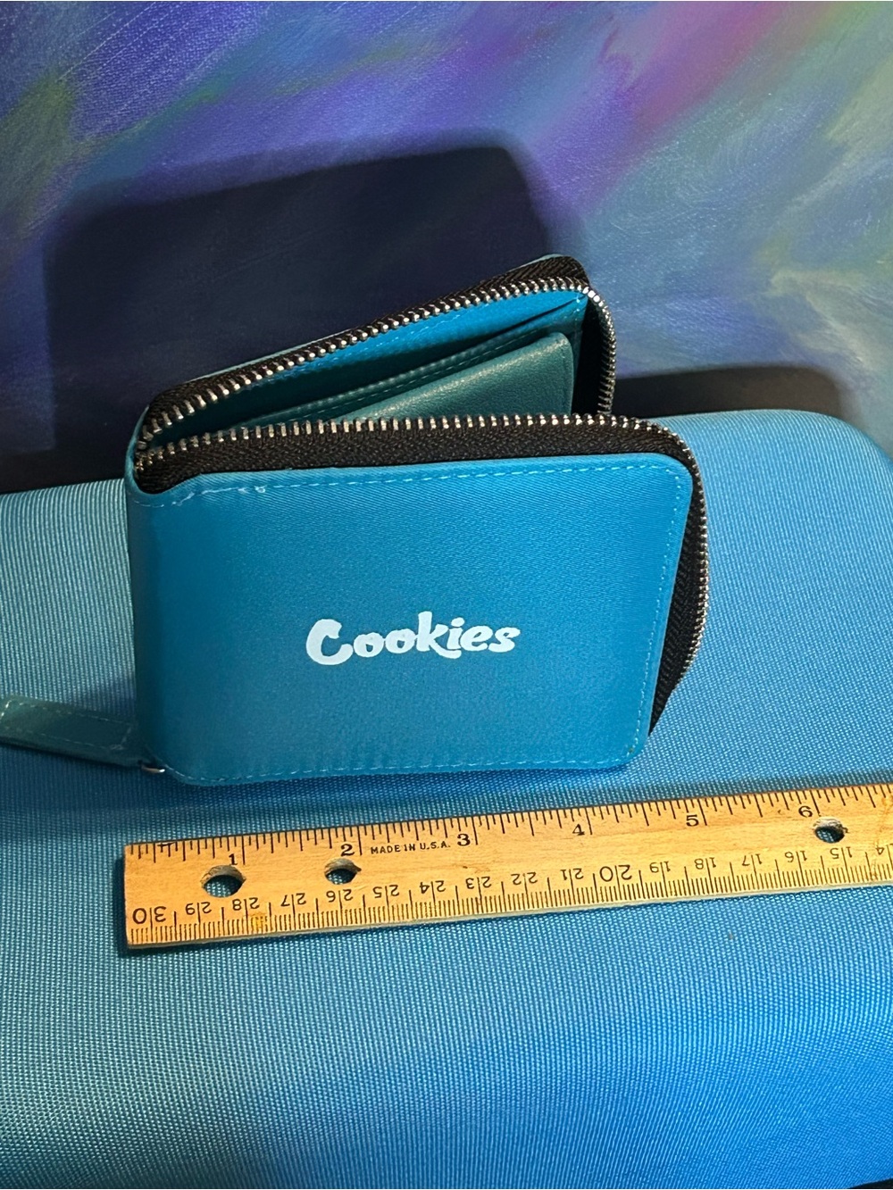 Cookies Men's Teal Zip Wallet